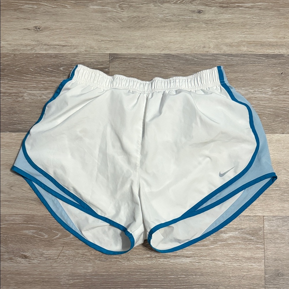 Nike Women's Athletic Shorts in White and Blue